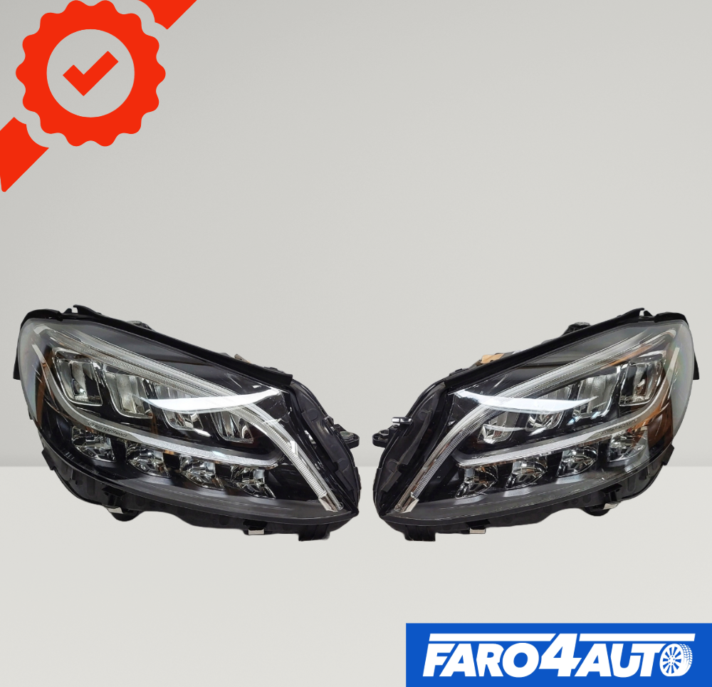 MERCEDES CLASSE C W205, PHARES ' FULL LED ' CÔTÉ GAUCHE + CÔTÉ DROIT