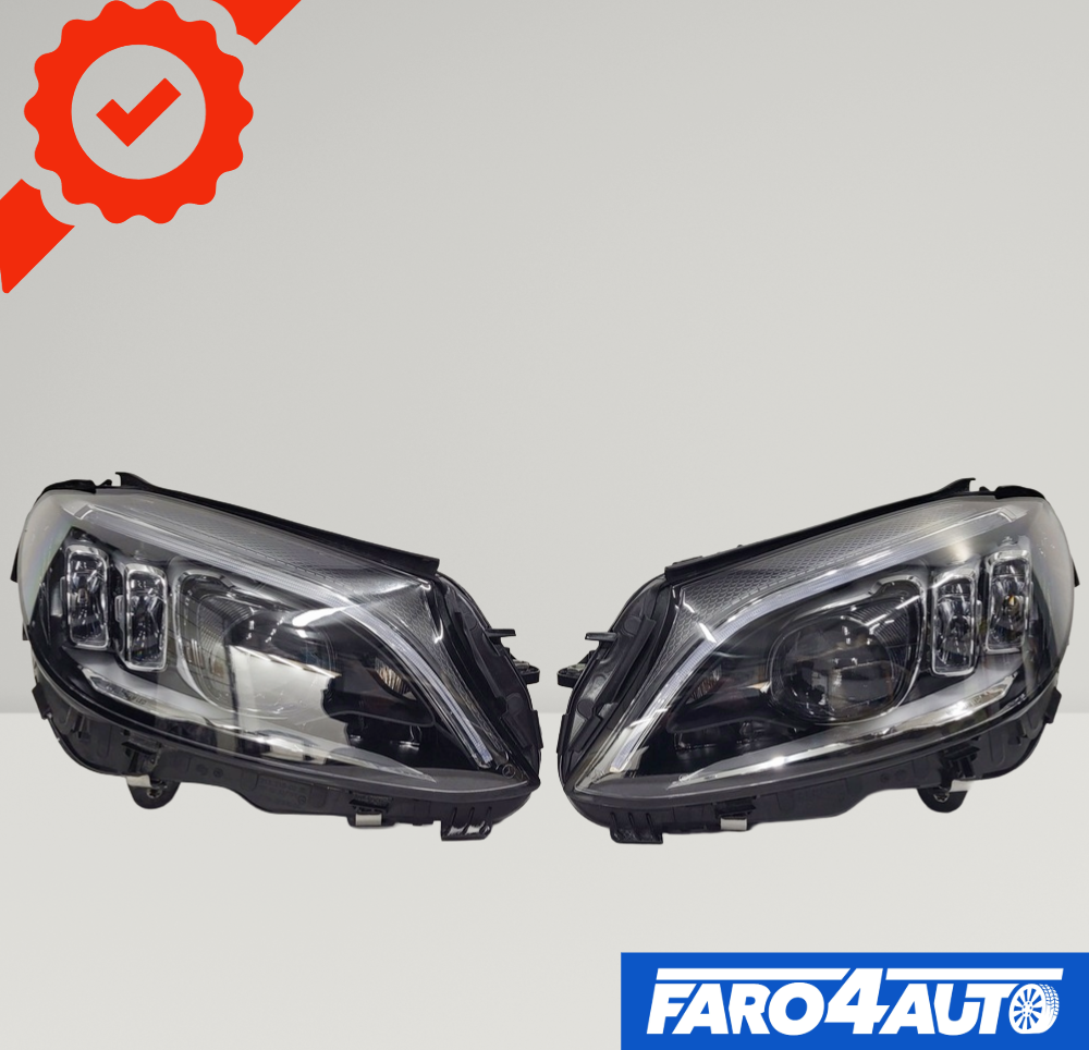 MERCEDES C CLASS W205, 'FULL LED' LEFT SIDE + RIGHT SIDE HEADLIGHTS