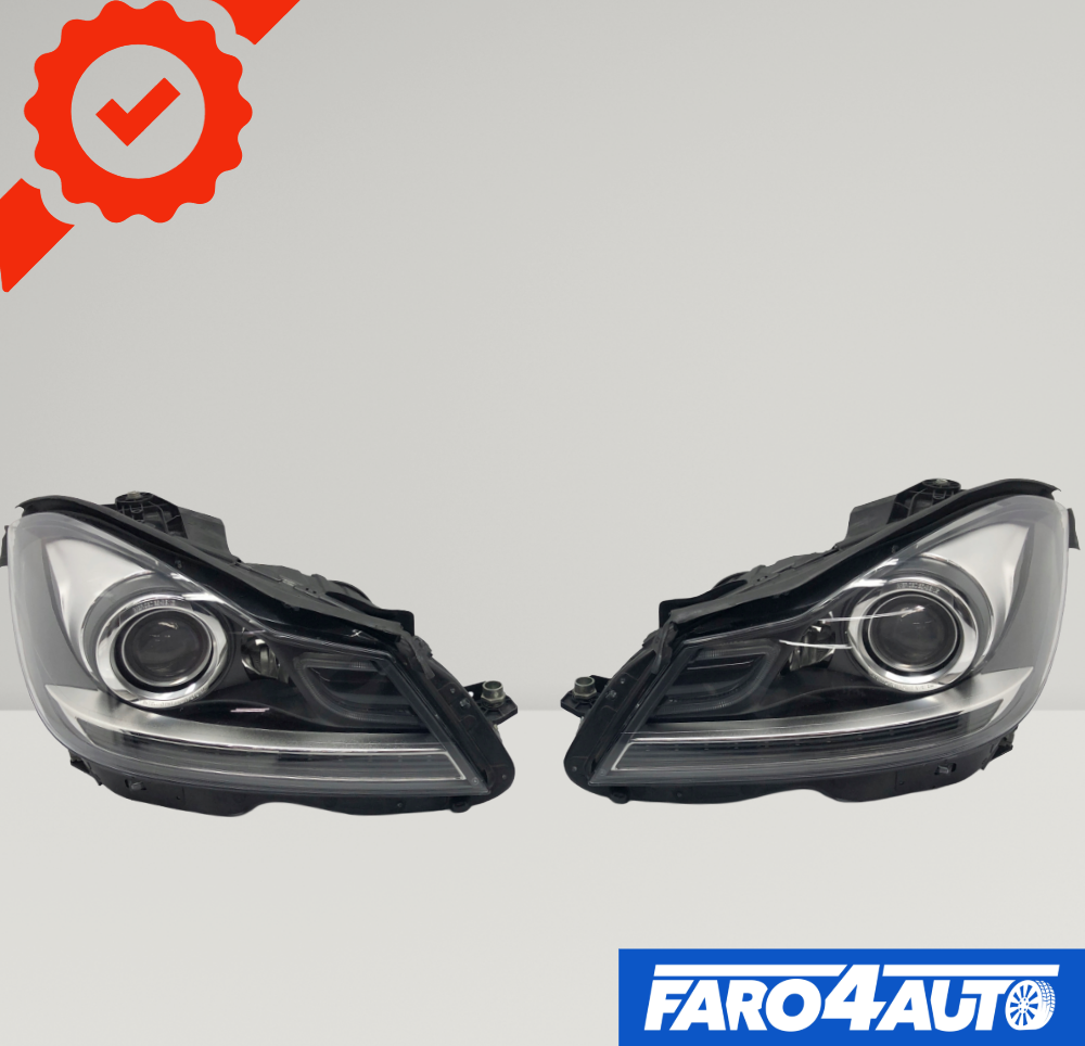 MERCEDES C-KLASSE W204, XENON KOPLAMPEN RECHTS EN LINKS
